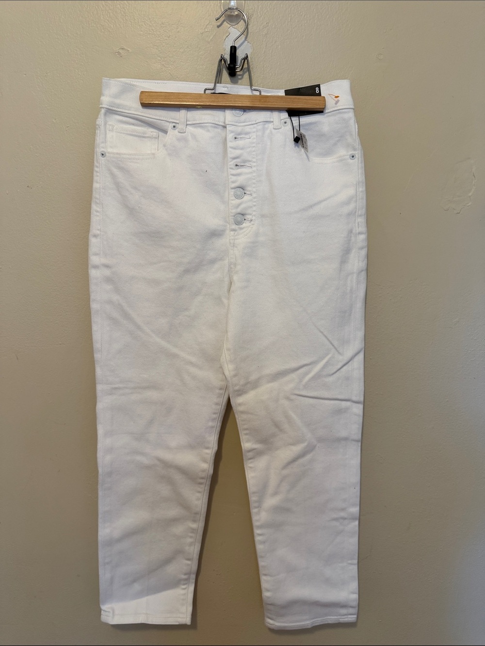 Express Men’s Slim Straight Jeans in White